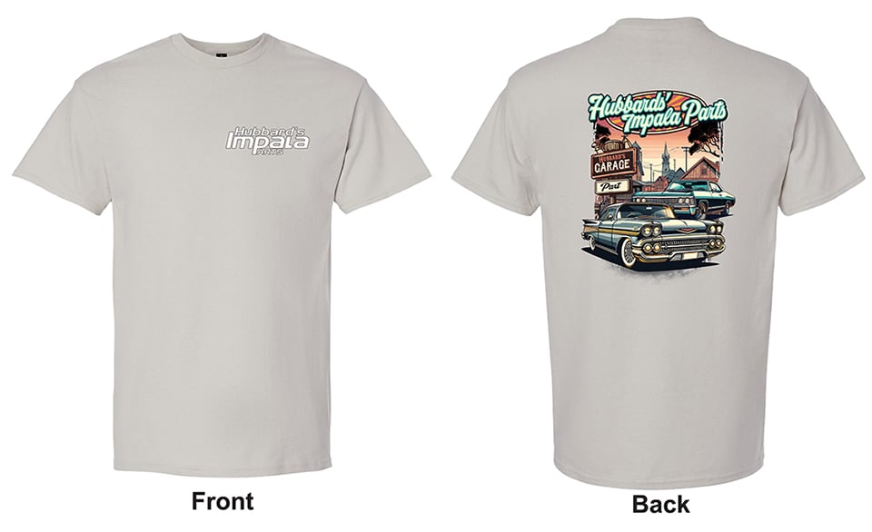 2024 HUBBARDS IMPALA PARTS T-SHIRT, LG, ICE GREY, (ea)